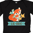 thumbnail image 4 of Inktastic Little Brother Woodland Fox Lil Bro Boys Long Sleeve Baby Bodysuit, 4 of 5