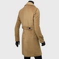thumbnail image 5 of MSJUHEG Mens Jacket Mens Winter Coats Round Neckline Long Sleeve Winter Men Slim Stylish Trench Coat Double Breasted Long Jacket Trenchcoat Women'S Khaki Xl, 5 of 9