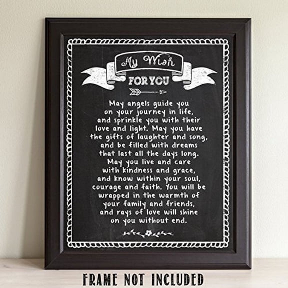 My Wish For You Chalkboard Look - 11x14 Unframed Typography Art Print