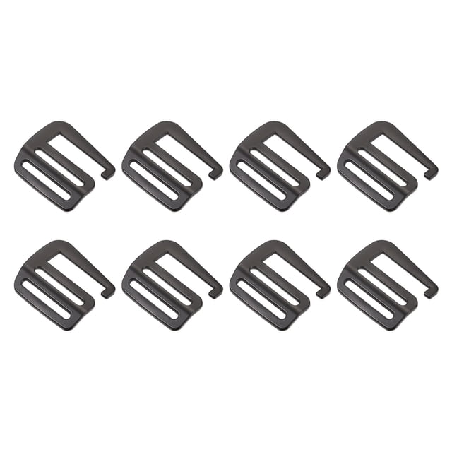 Unique Bargains 1.26' 32mm Webbing Release G Hook Buckle Adjusters for Backpack Strap, 8Pack Matte Black
