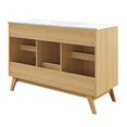 thumbnail image 4 of Single Sink Vanity Cabinet, White Oak, Wood, Hotel Bedroom Bathroom, Modern Contemporary HB36312, 4 of 15