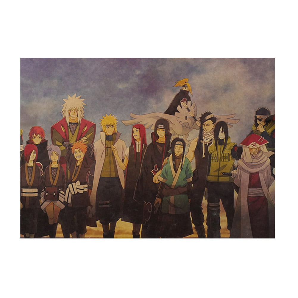 NARUTO Vintage Craft Paper Classic Anime Poster 50.5 x 35cm Home Walls Decorate