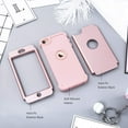 thumbnail image 5 of Heavy Duty Protection Case For Apple iPod Touch 5/6/7th Gen With Screen Protector, Rose Gold, 5 of 5