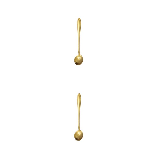 Toystoory Cuchara agitadora de acero inoxidable, cucharas para palitos de vino, barra, herramienta de mezcla, agitador, accesorio para bebidas, Pantalón Corto Rosa Dorada 2piezas