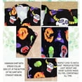 thumbnail image 5 of HAPPY BAY Men's Halloween Costumes Button Down Short Sleeve Summer Caribbean Party Shirt Holiday Hawaiian Shirts for Men M Halloween Clip Art Scary Black, 5 of 5