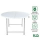 thumbnail image 2 of Mesa Redonda Plegable Kingshouse para Comedor 122 cm Blanca, 2 of 9