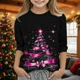 thumbnail image 1 of MKOSPLRT T-Shirts de Noël Laids pour Enfants 3-12 Ans Manches 3/4 T-Shirts Graphiques Arbre de Noël Col Rond T-Shirts Scintillants pour Fête pour Fille Garçon, 1 of 5