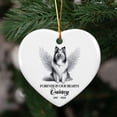 thumbnail image 4 of Rough Collie Memorial Ceramic Ornament Gift for Rough Collie Lover, Personalized Name & Year Loss Rough Collie Remembrance Christmas Ornament 2025, Custom Rough Collie Angel Wings Ceramic Ornament, 4 of 6