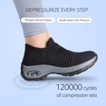 thumbnail image 2 of Yunkctuk Women's Height Increasing Walking Shoes, Arch Support Non-slip Work Shoes, Lightweight Breathable Knitted Sneakers., 2 of 8