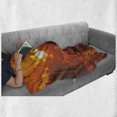 thumbnail image 5 of Sailboat Soft Flannel Fleece Throw Blanket, Boat Sailing in Front of Sunset in Key West FloridSundown Tropical, Cozy Plush for Indoor and Outdoor Use, 60" x 80", Orange Dark Orange, by Ambesonne, 5 of 5
