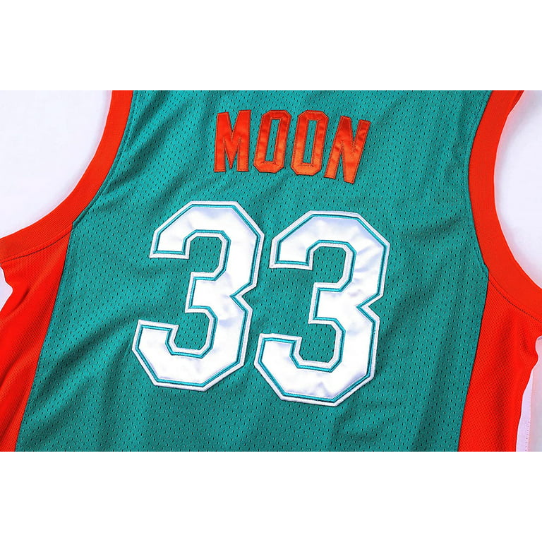 MESOSPERO Flint Tropics Jackie Moon #33 Coffee Black #7 Semi Pro 90s Hip Hop Clothes for Party Men Basketball Jersey Green White (33 Green, X-Large)