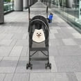 thumbnail image 4 of Pet Travel Stroller,Foldable Dog Cat Jogger Stroller, Cat Stroller Small Dog Stroller with 4 Wheels,Breathable & Visible Mesh for Walking, Shopping,Traveling (Black), 4 of 9