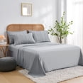 thumbnail image 5 of Davulos 7 Pieces Queen Comforter Set,Soft Striped Pattern Bed in a Bag Queen Size, All Season Bedding Set with Comforter, Flat Sheet, Fitted Sheet, Pillowcases & Shams,Grey, 5 of 7