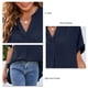 thumbnail image 5 of Blusa informal para mujer, camisa informal para mujer, camisa con cuello en V para mujer, camisa holgada para mujer, mayor durabilidad, 5 of 5