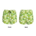 thumbnail image 3 of Yiaed Kiwi Lemon Print Women's Running Shorts with Liner 3 Zipper Pockets Elastic Workout Athletic Gym Yoga Shorts-X-Large, 3 of 7