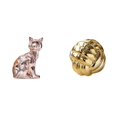 thumbnail image 1 of Figura de escritorio,Estante de estatua de gato para escritorio,oficina,decoración del hogar,Figura de cerámica,Figura de cerámica con forma de bola de hilo y nudo,Escultura estética para, 1 of 8