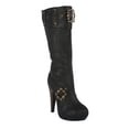 thumbnail image 2 of Women's Studded and Buckled Heel Boots in Black, size: 7 | Leather by Medieval Collectibles, 2 of 6