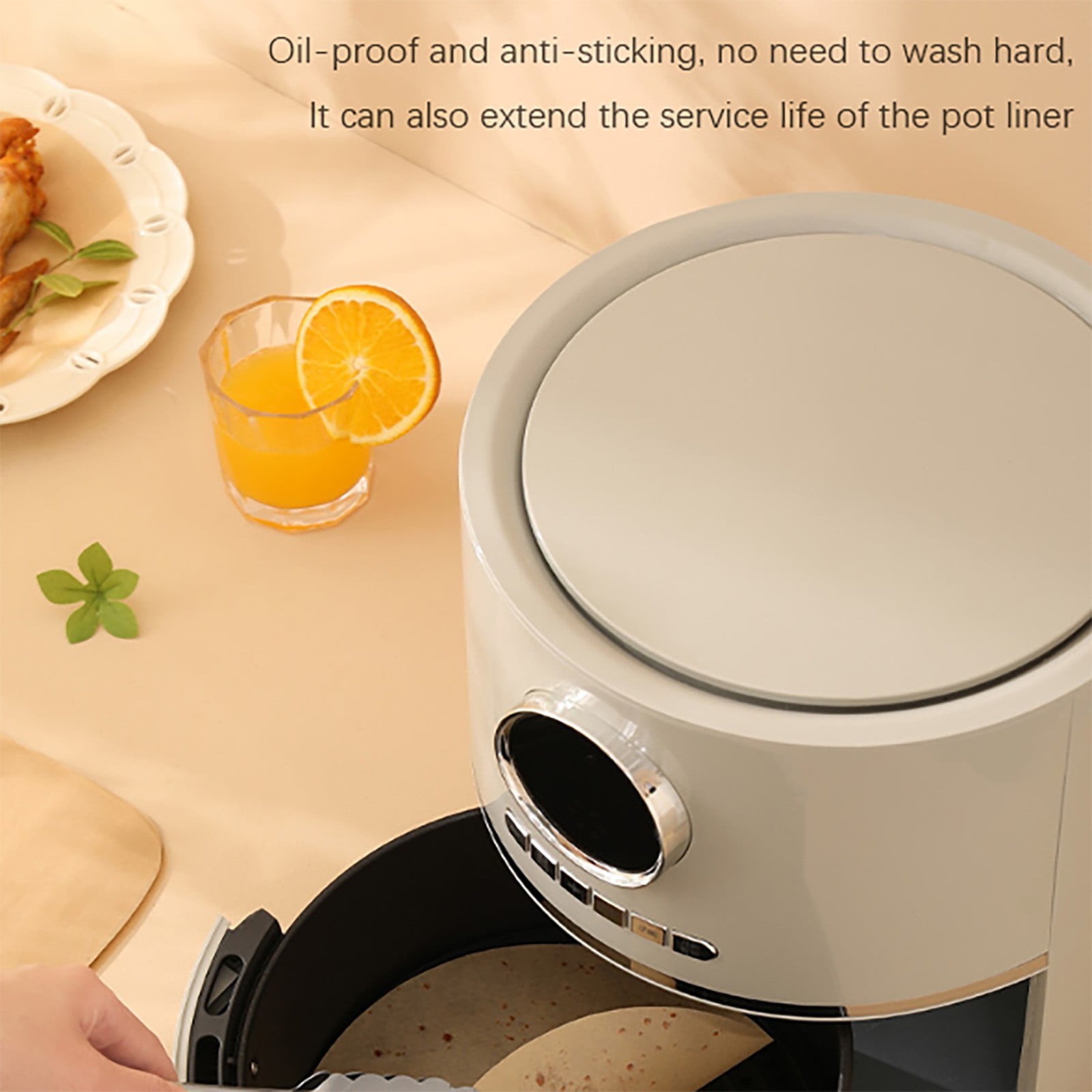 XKHZJL Air Fryer Liners Disposable Parchment Paper, Airfryer Sheets for Baking, Square Unbleached Non-Stick Steamer Liner for Oven, Microwave, Steaming Basket
