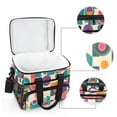 thumbnail image 6 of FORMRS Insulated Cooler Bag 24 Cans Capacity Soft Leakproof Lunch Box with Side Pockets, Purple Geometric, 6 of 7