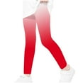 thumbnail image 6 of SGFCWSX Girls Yoga Leggings Slim High Waisted Pants Kids Soft Gradient Legging Pants Red Size 6 Years, 6 of 6