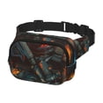 thumbnail image 2 of Easygdp Vibrant Skull Soldier Fanny Packs for Women Men, Belt Bag, Fashion Crossbody Bags, for Workout/Running/Hiking, 2 of 9