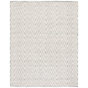 SAFAVIEH Natura Christiana Zig-Zag Area Rug, Ivory/Black, 8' x 10'