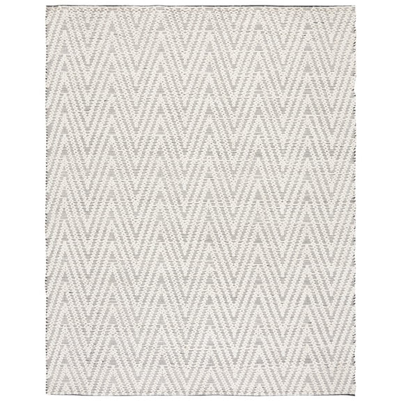 SAFAVIEH Natura Christiana Zig-Zag Area Rug, Ivory/Black, 8' x 10'