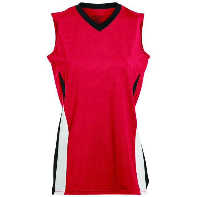 Maillot Tornado para mujer ROJO/ NEGRO/ BLANCO 2XL Ropa deportiva Augusta 1355