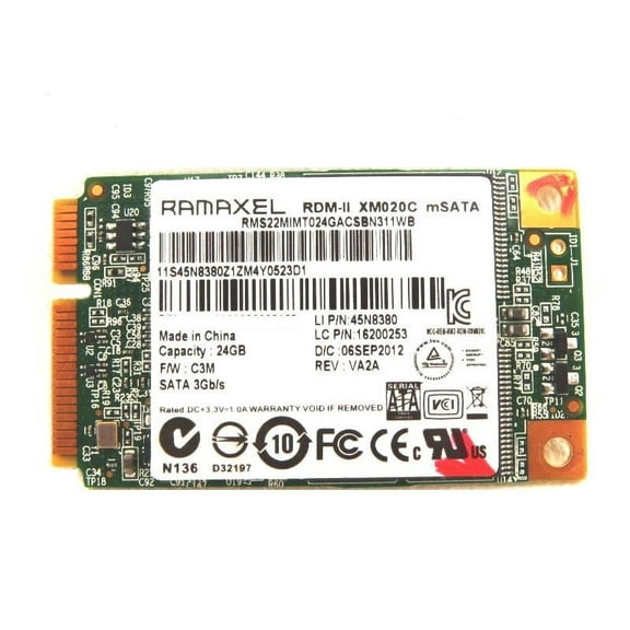 Genuine Lenovo IdeaPad U410 mSATA PCIe 24GB Drive (U) 45N8380