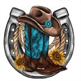 thumbnail image 1 of 5D DIY Taladro Occidental Bota Sombrero Kit Del, 1 of 9