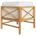 thumbnail image 6 of vidaXL 2-Seater Patio Sofa with Cream Cushions Solid Teak Wood, 6 of 6