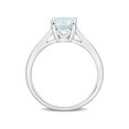 thumbnail image 2 of Gem & Harmony 1.15 Carat (Ctw) Aquamarine Solitaire Ring in Sterling Silver for Women, 2 of 6