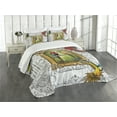 thumbnail image 3 of Ambesonne Parrot Quilted Bedspread Set 3 Pcs, Exotic Colorful Birds Image, King Size, Multicolor, 3 of 5