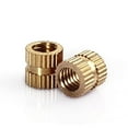 thumbnail image 1 of Wekity M4x8mm Female Thread Knurled Nuts Hx6mm OD Brass Threaded Insert Embedment Nuts Hydraulic Welded Joint Injection Molding Assortment Kit for 3D Printing Injection Molding 30PCS-0621, 1 of 5