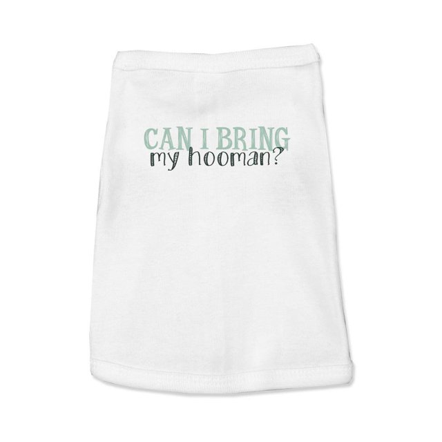 Can I Bring Hooman Pet Tank Top -Smartprints Designs, Large