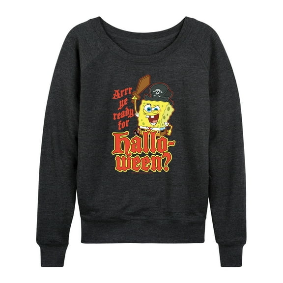 SpongeBob SquarePants - Arrr Ye Ready For Halloween - Women's Lightweight French Terry Long Sleeve Shirt