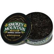 Smokey Mountain Herbal Snuff - Wintergreen - 1-Can - Nicotine-Free and Tobacco-Free - Herbal Snuff - Great Tasting & Refreshing Chewing Tobacco Alternative