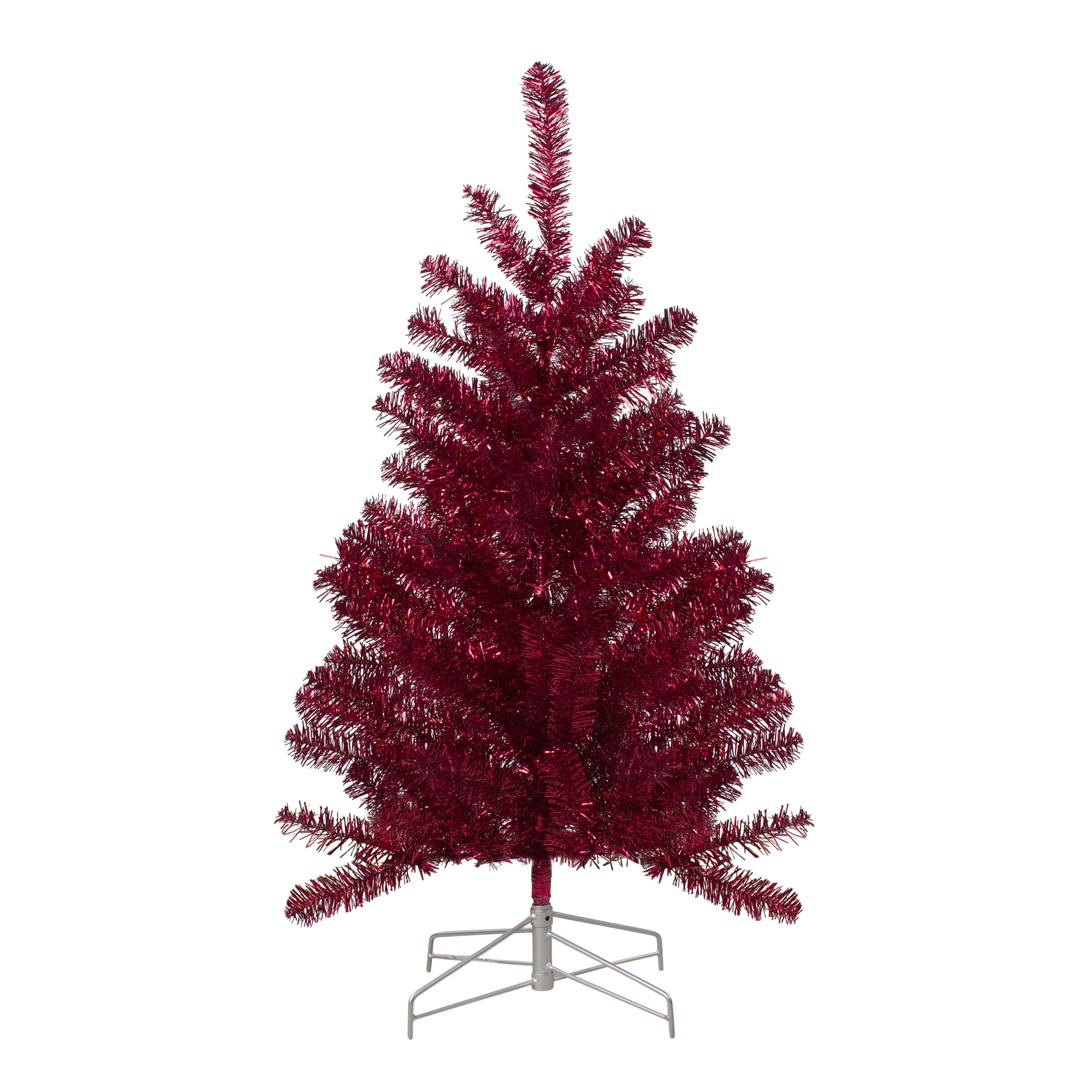 3' Metallic Red Tinsel Artificial Christmas Tree Unlit Walmart Canada