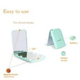 thumbnail image 3 of Pocket mirror, magnifying LED compact travel makeup mirror for purse, portable, folding, handheldDark green, 3 of 5