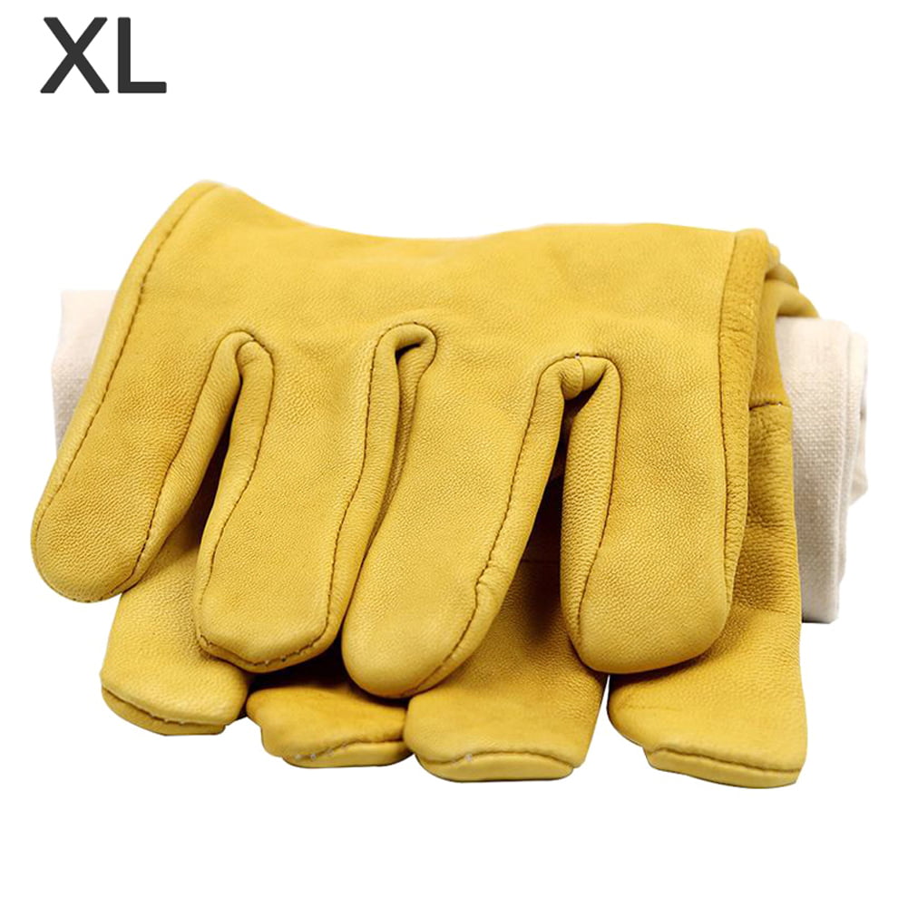 Details about   Sheepskin Canvas Protective Long Sleeves Anti Bee Gloves Apiculture Beekeeping 