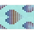 thumbnail image 1 of Ahgly Company Indoor Rectangle Patterned Slate Blue Grey Blue Area Rugs, 2' x 5', 1 of 6