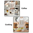 thumbnail image 3 of FEOYA Women’s Apron Kitchen Cotton Apron Pinafore Cooking Apron Lace Cute aprons Dress Loose Smock for Gardening Chef Baking Art Painting Brown, 3 of 6