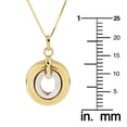 thumbnail image 2 of KoolJewelry 10k Two-tone Gold High Polish Graduated Ovals Pendant Necklace (18 inch), 2 of 4