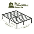 Yoneston 16 Inch Queen Metal Platform Bed Frame Reinforce Heavy Duty No