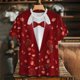 thumbnail image 1 of Xuyuer Valentine's Day Women's Tshirts Holiday Party Funny Costume 3D Print Funny Tuxedo Graphic T-Shirt Novelty Short Sleeve Crewneck Shirt Circus Costume Showman T-Shir, 1 of 9