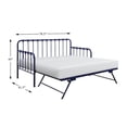 thumbnail image 2 of Lexicon Constance Modern Metal Lift-Up Trundle Twin Daybeds Navy Blue, 2 of 5