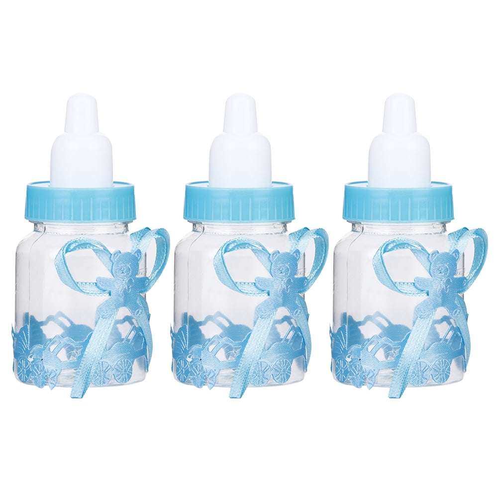 Ccdes Baby Shower Favors,24pcs Lovely Plastic Milk Bottle Candy Box Fillable Bottle Baby Shower