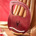 thumbnail image 4 of Maoww Portable Lyre Harp 16 String Harp Small Harp Musical Instrument Stable Sound Harp Coffee, 4 of 6