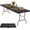 8, variant on 8Ft Folding Table - Heavy Duty Portable Camping Table for Backyard BBQ, Picnic Party, Tailgating & Indoor Events - Water-Resistant Top, Sturdy Steel Frame, Anti-Tip Design, Easy Clean, Black