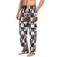 thumbnail image 4 of JSTEL Halloween Skulls Checkered Men's Sleepwear Mens Pajama Pants Bottoms with Pockets, S, 4 of 6